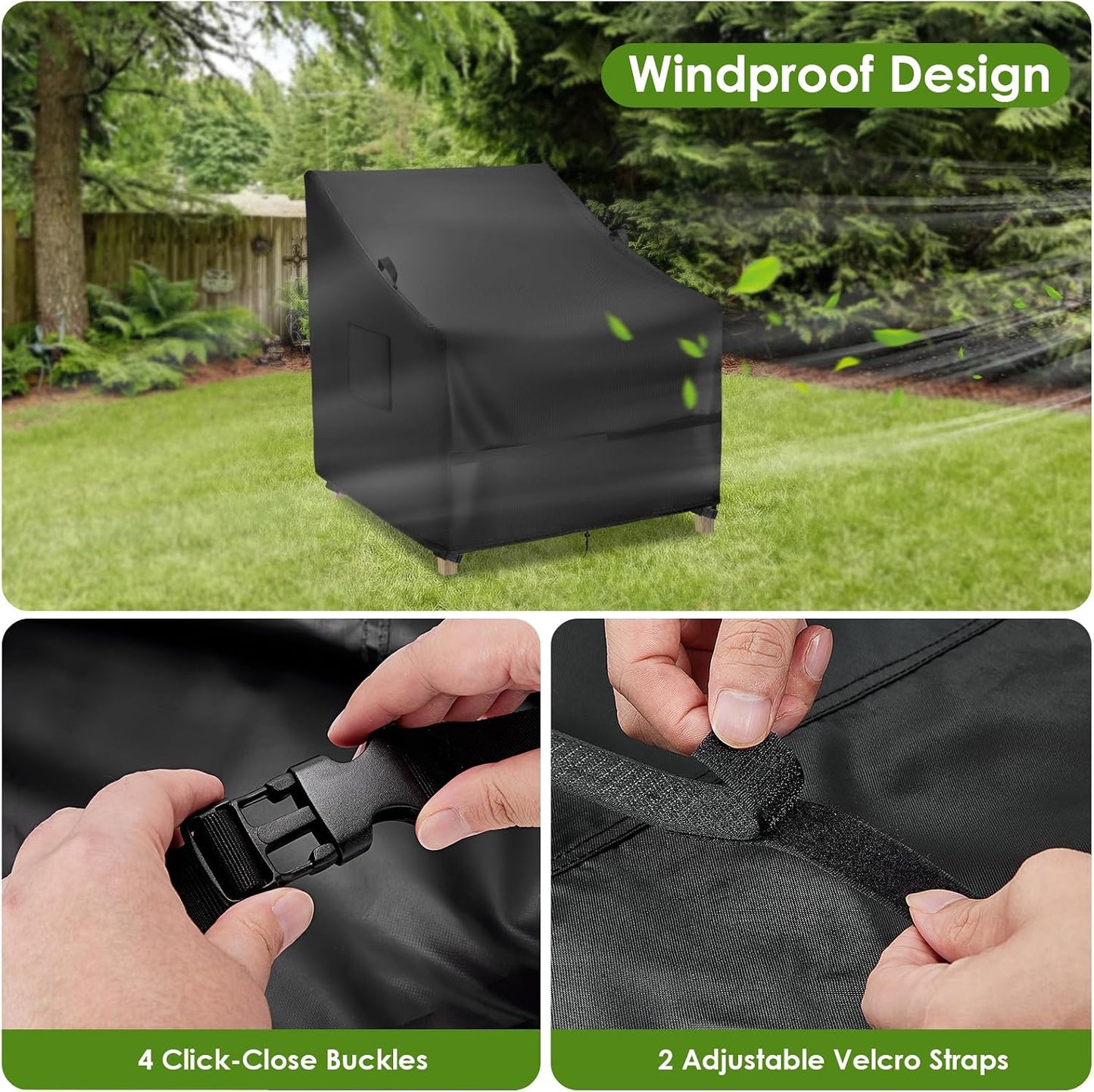 2 Fundas sillas mecedoras exterior impermeables