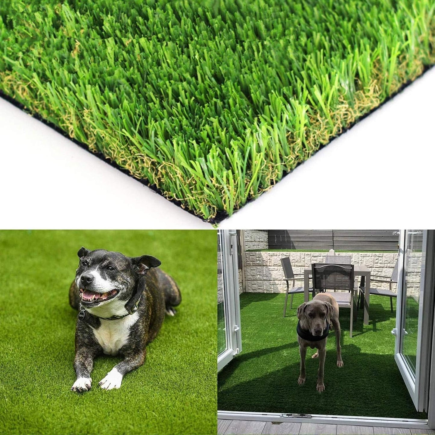 Alfombra césped artificial realista para interior y exterior