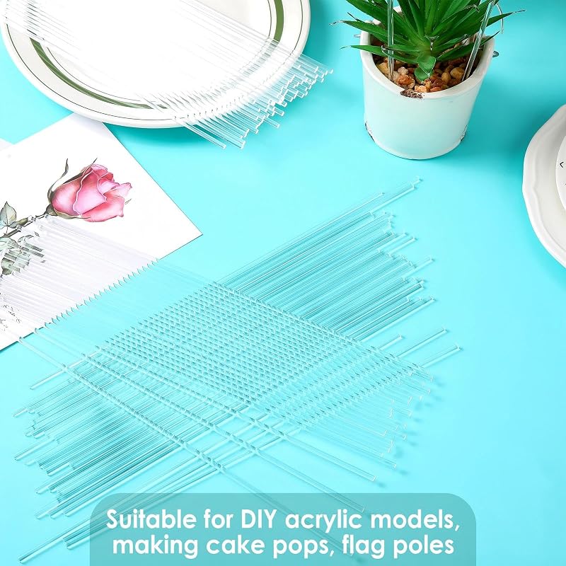 200 Palitos Acrílicos para Decorar Tartas y Cupcakes