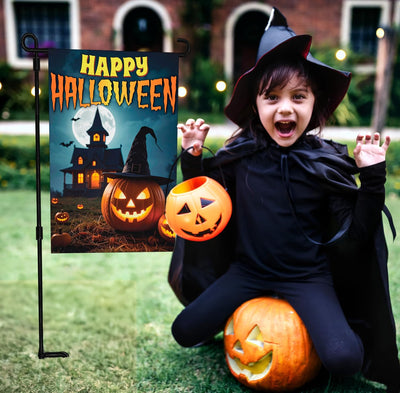 Bandera Halloween doble cara 12x18pulg exterior