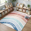 Alfombra bohemia 3.3x4ft aula diseño arco iris suave esponjosa
