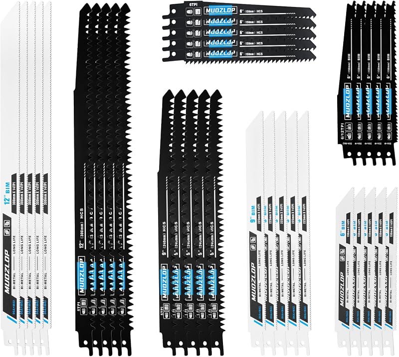 Set 35 hojas sierra recíproca 5-14 TPI con estuche