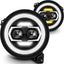 Faros LED redondos 9pulg Jeep Wrangler JL JLU 2018-25 DRL