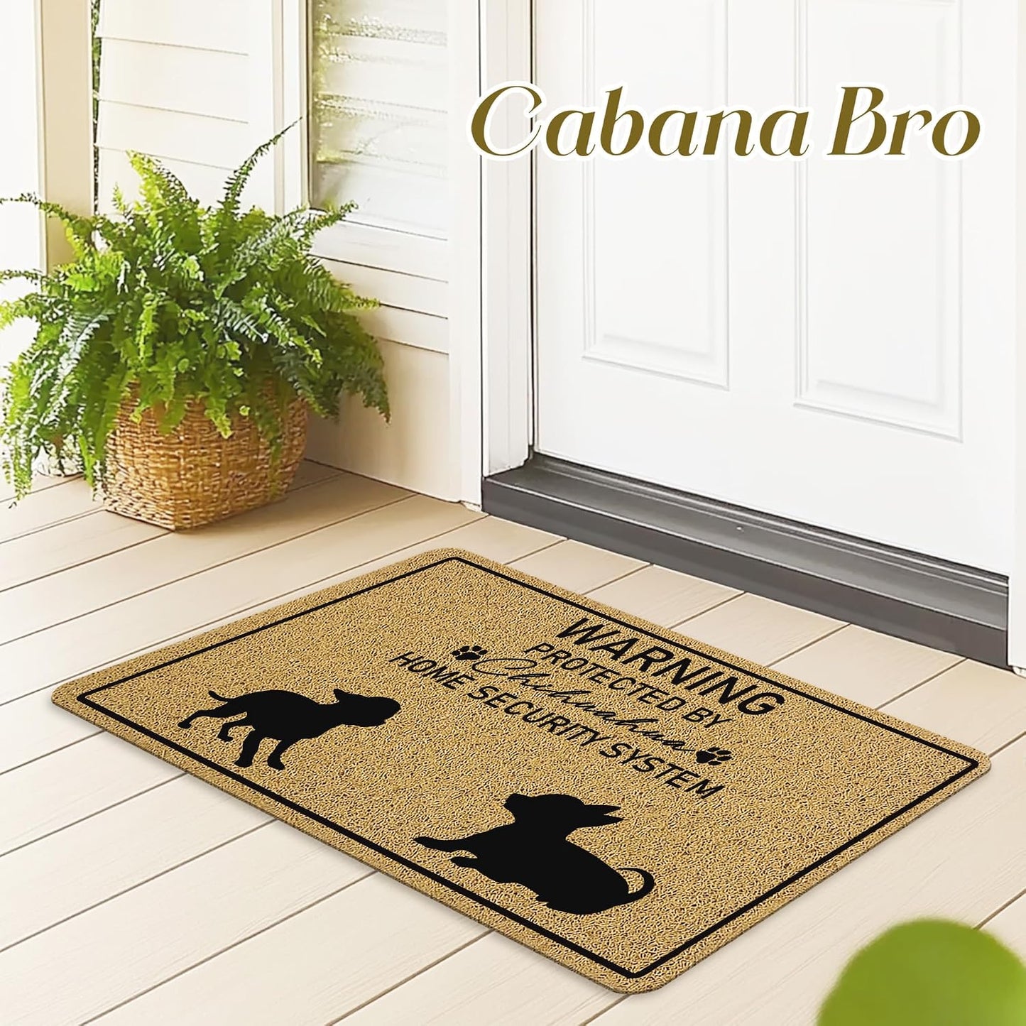Tapete bienvenida Chihuahua para puerta interior y exterior