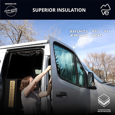 Cubiertas ventana magnéticas Mercedes VS30 gris