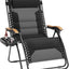 Silla Reclinable XXL Antigravedad Acolchada Plegable Negro