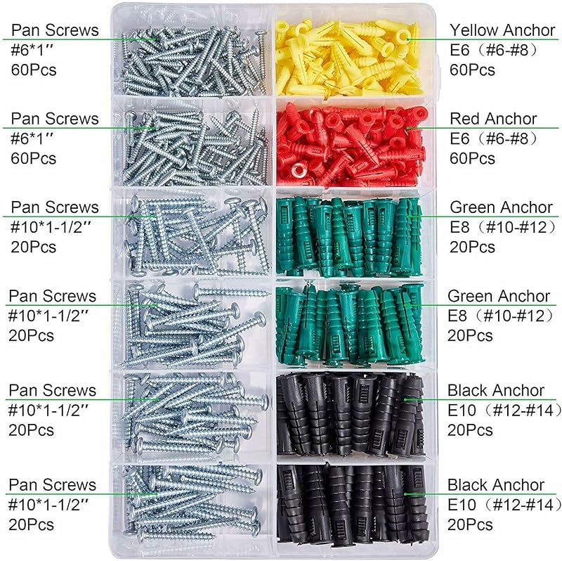 Kit anclajes plástico para paneles yeso 400 pzas