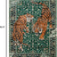 Alfombra tigre 5x7ft bohemia sala dormitorio verde