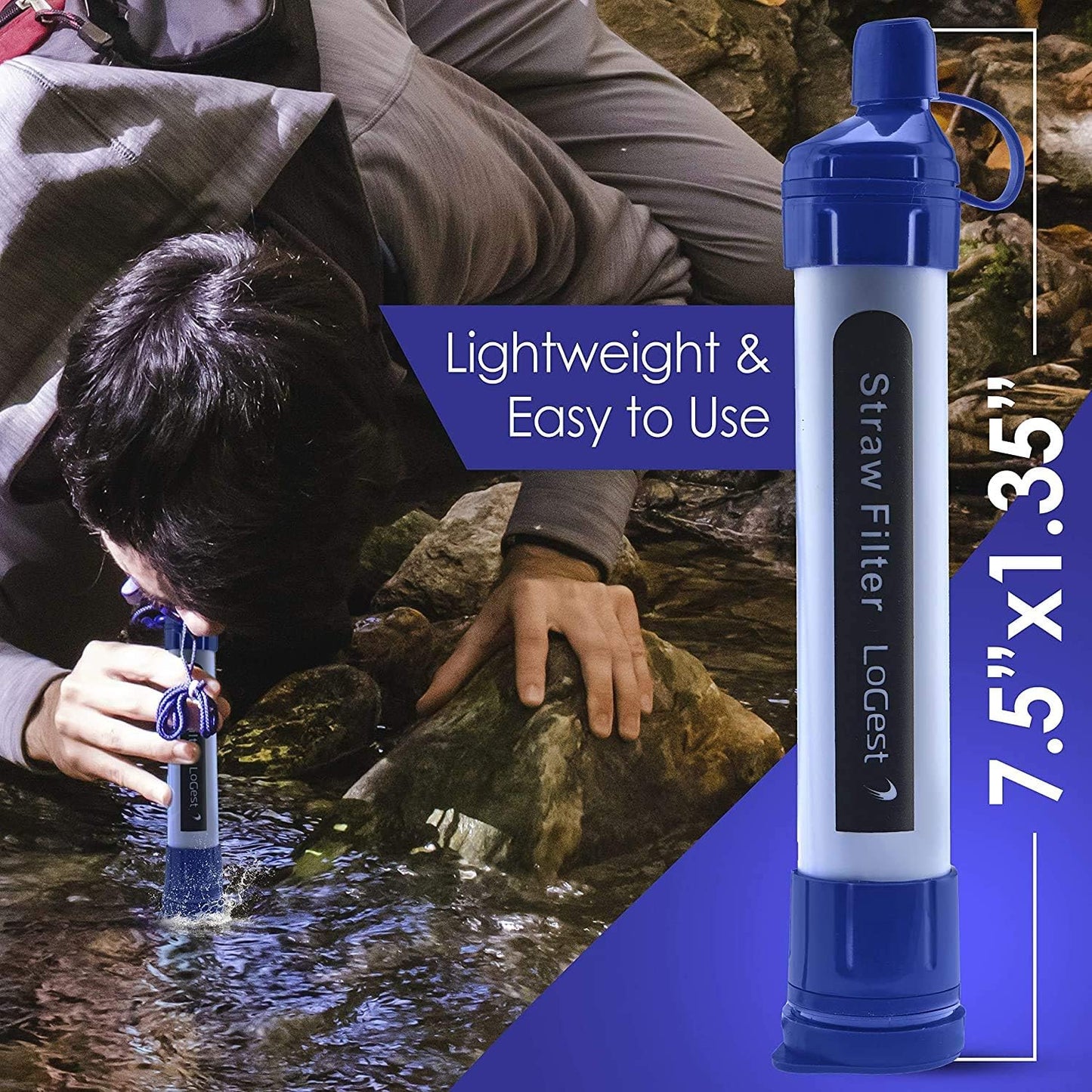 4 Pzas Pajita Filtro Agua Portátil Multiusos