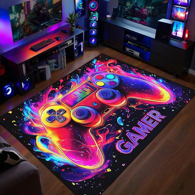 Alfombra videojuegos niños 3x5ft colorida dormitorio sala