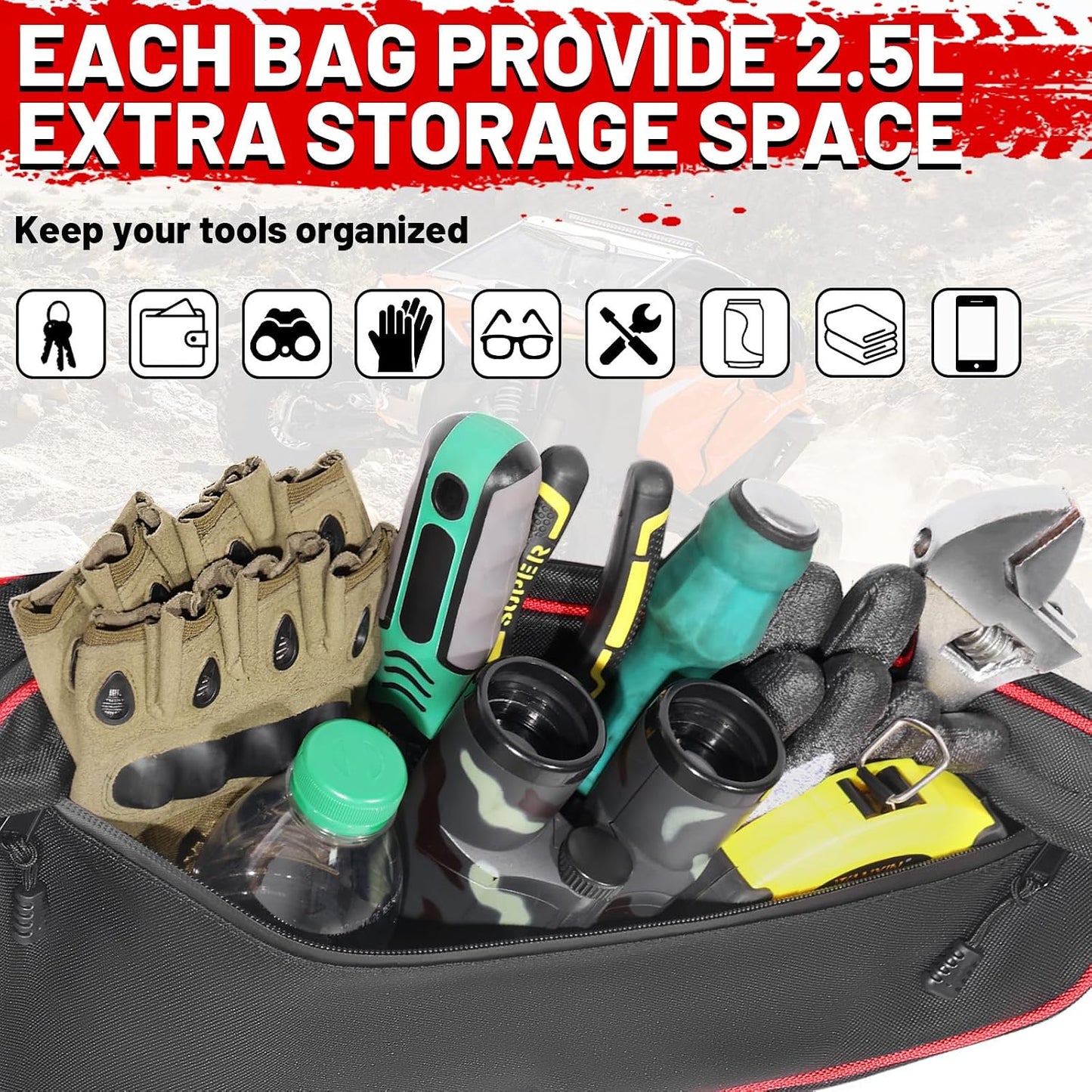 Bolsas triangulares para RZR XP 1000 comp Polaris