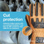 Guantes cuero resistentes cortes impactos invierno