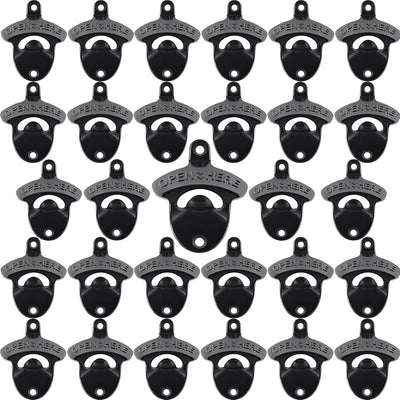 30 Pack Abridor Botellas Negro Pared Inox Manualidades Madera