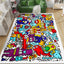 Alfombra suave para niños 78.7x59" dibujos animados segura