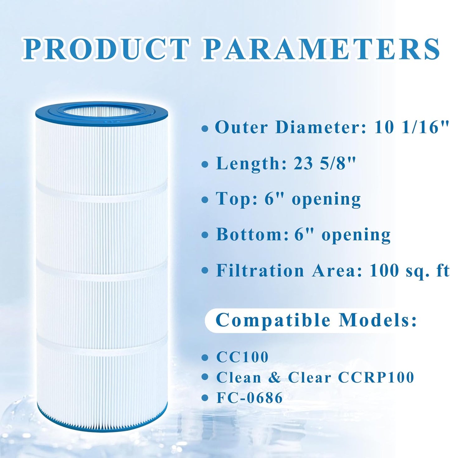 Filtro piscina comp CC100 CCRP100 PAP100-4/M4 1 pack