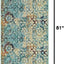 Alfombra tradicional medallones florales 2x6'7"