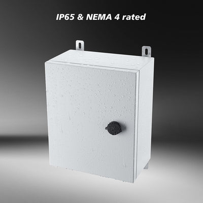 Caja metal IP65 soporte pared 12x10x6pulg