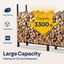 Estante leña 8ft cuerda 1/2 soporte troncos 3300lb acero