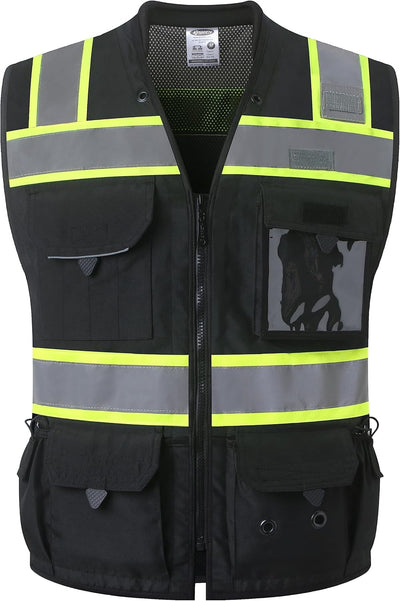 Chaleco seguridad unisex alta visibilidad con bolsillos ANSI