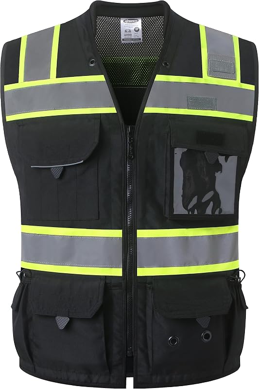 Chaleco seguridad unisex alta visibilidad con bolsillos ANSI