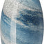 Lámpara colgante vidrio ovalado luz cristal gris azul