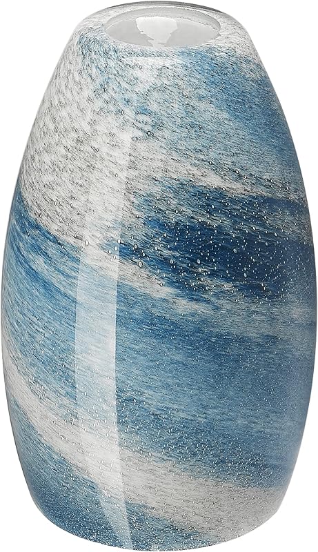 Lámpara colgante vidrio ovalado luz cristal gris azul