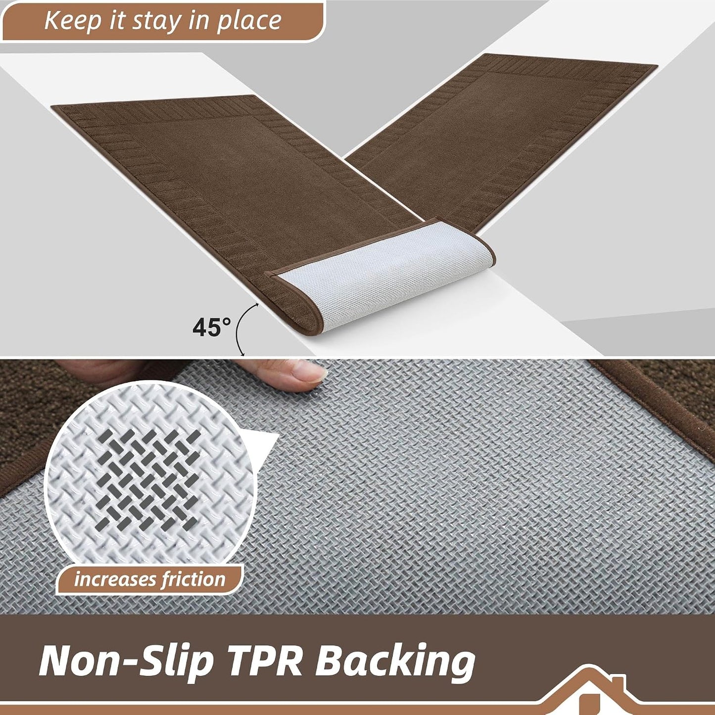 Tapete puerta entrada antiderrap lavable absorbente