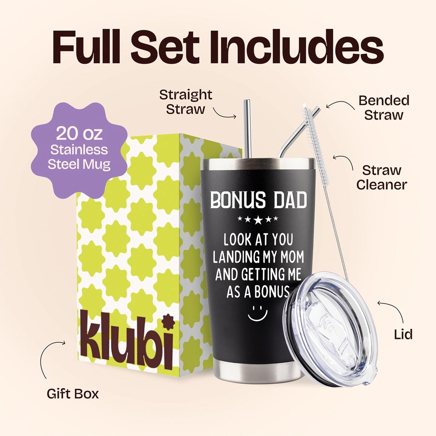 Vaso 20oz negro regalo dia padre