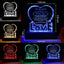 Luz nocturna cristal corazón LED recuerdo amor mamá