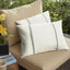 Almohadas lumbares Sunbrella lona marfil y gris carbón set 2