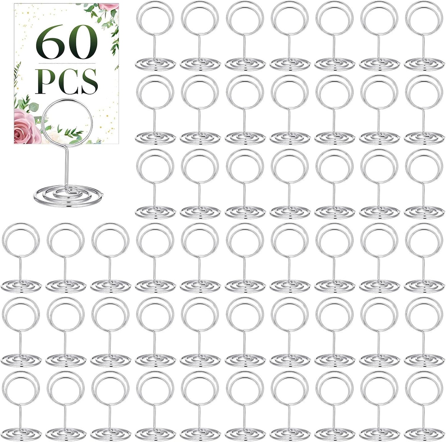 60 Pzas Soporte Número Mesa 2pulg Clips Para Cartel