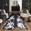 Alfombra piel vaca sintética 4.6x5.2ft estampado sala