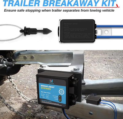 Kit frenos remolque 12v batería 5ah led interruptor impermeable