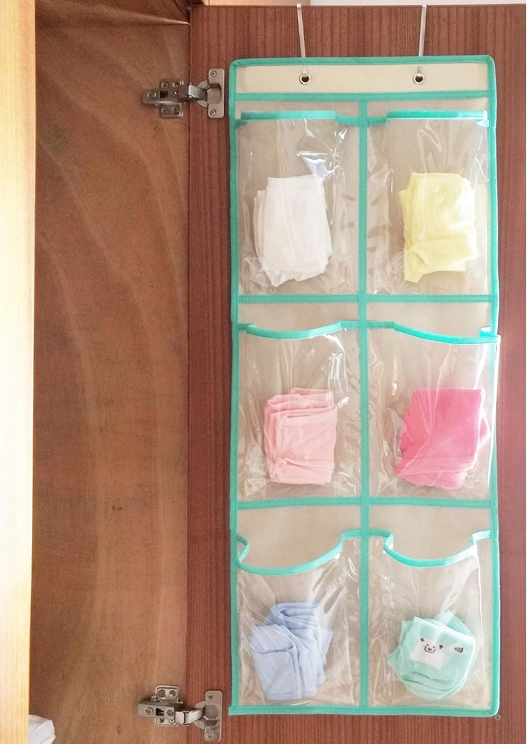 Organiz. zapatos colgar puerta 6 bolsillos transparentes