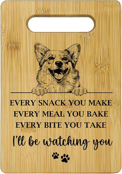 Tabla cortar decorativa para perros Corgi regalo mamá