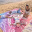 Manta playa impermeable extra grande con estacas y bolsa