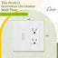 Placa pared interruptor palanca 4.68x4.73pulg blanco