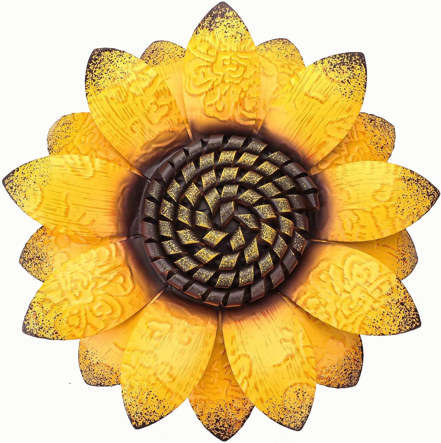 Arte de pared decorativo de flores metal