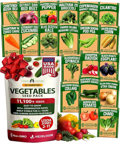20 Semillas Verduras Autóctonas Sin OMG para Jardín