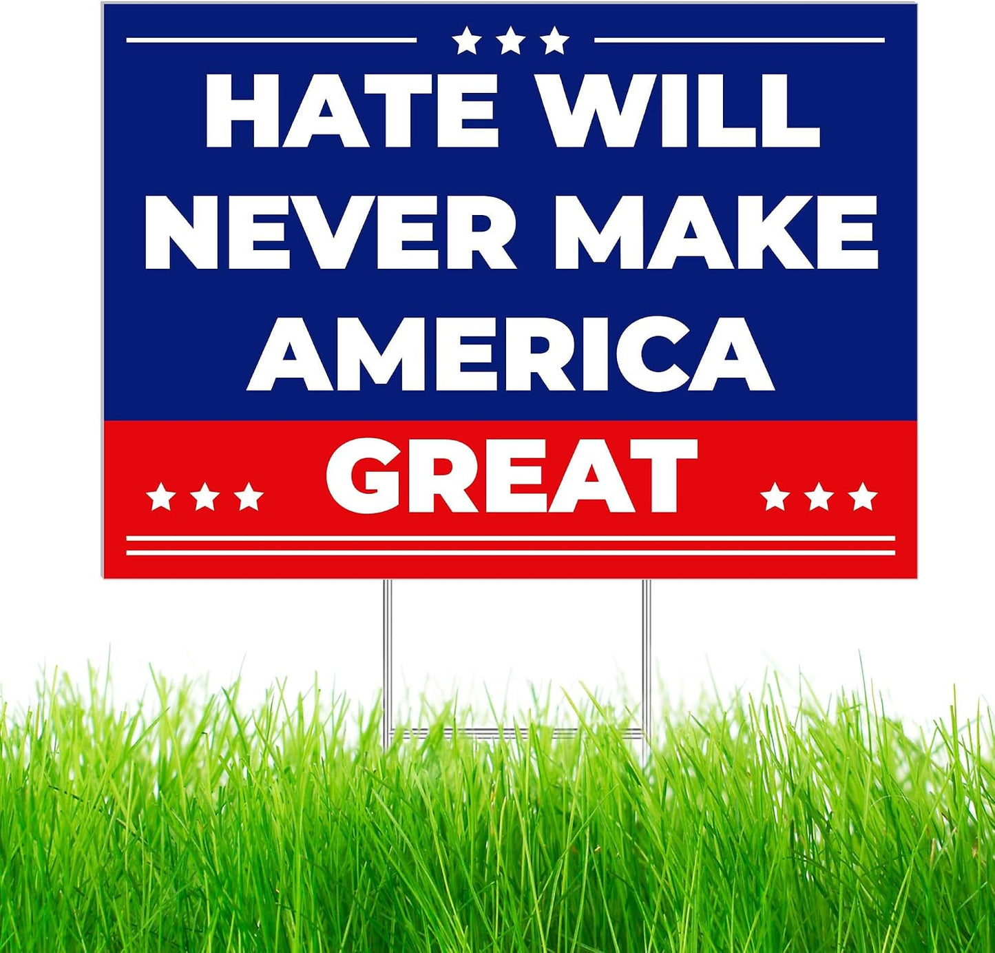 Letrero anti Trump MAGA 17x12" metal resistente