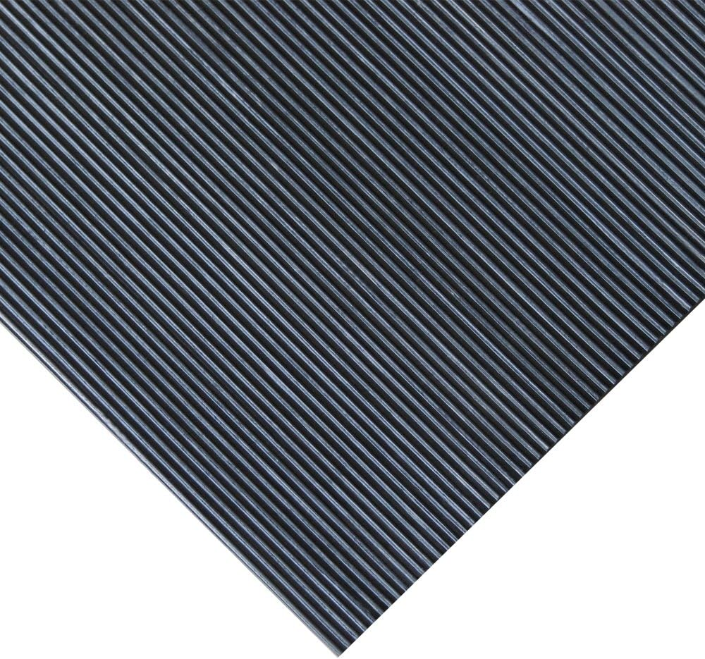 Tapete goma acanalada 1/8x36pulg color negro