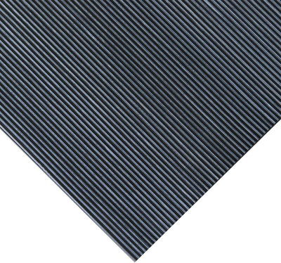 Tapete goma acanalada 1/8x36pulg color negro