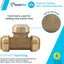 Tee PVC 1" Slip CTS para plomería latón UIP375A