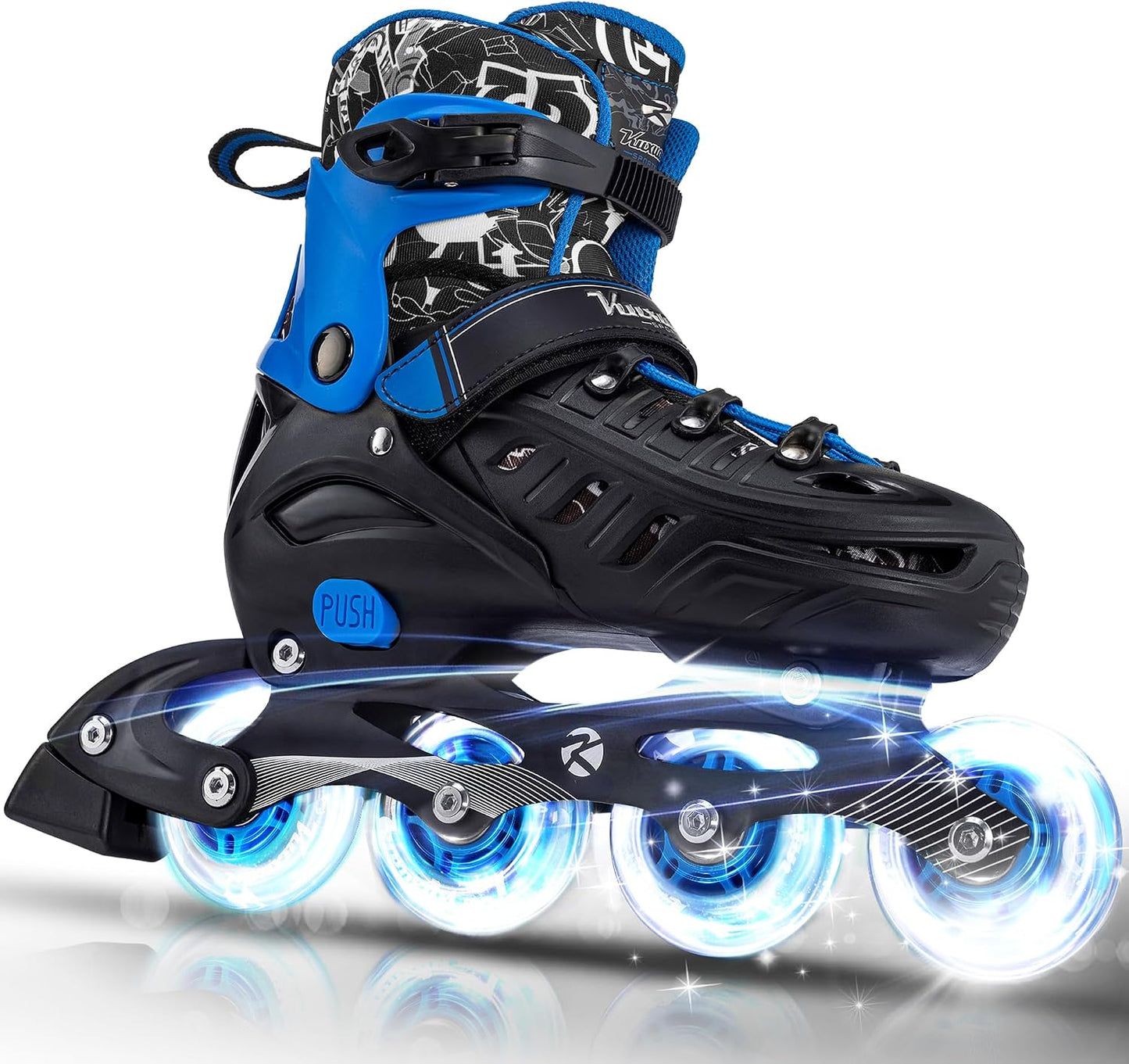 Patines en línea ajustables con ruedas iluminadas