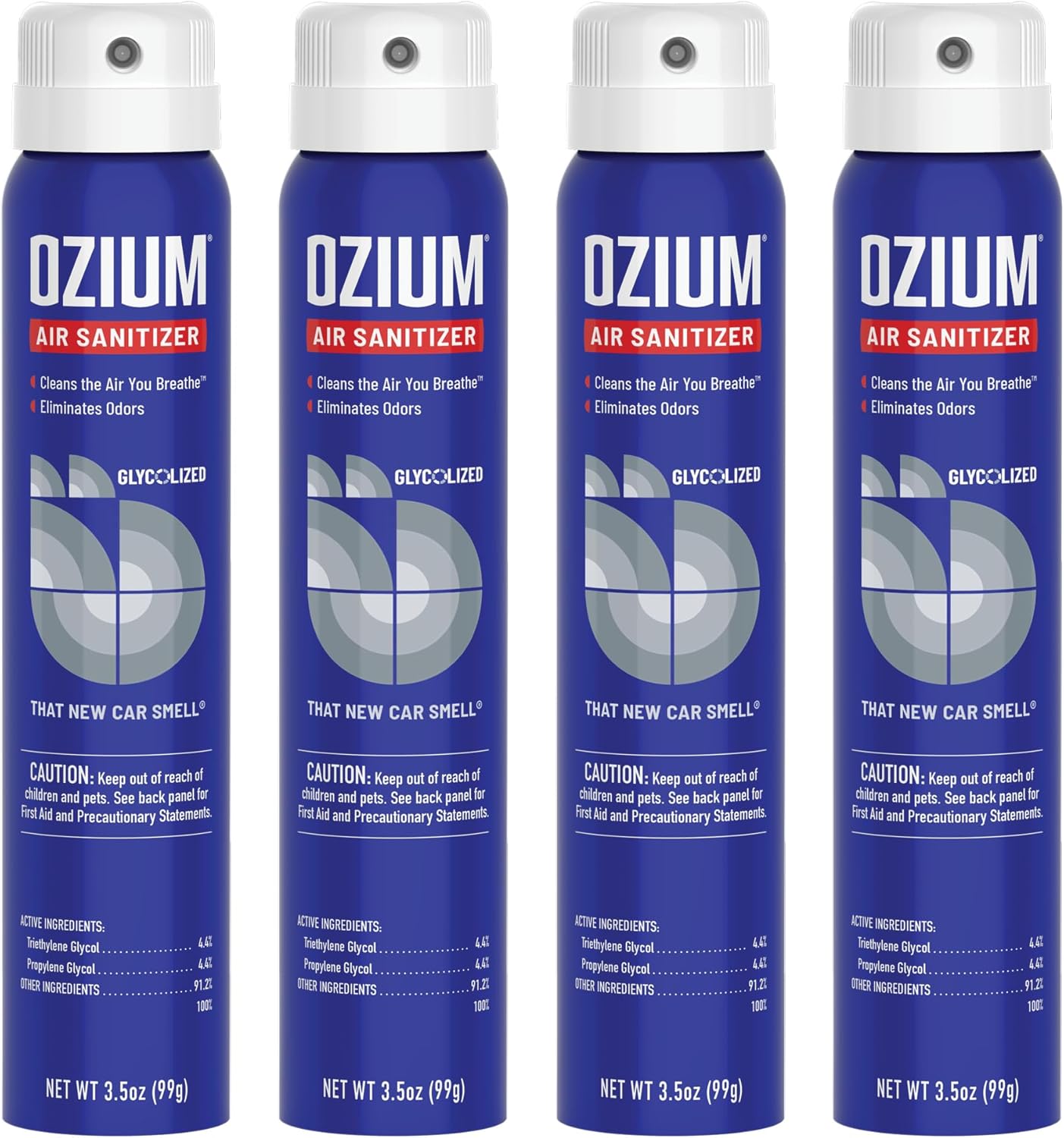 Desinfectante aire aroma coche nuevo 3.5oz pack 4