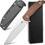 Cuchillo EDC hoja fija N690 mango micarta marrón