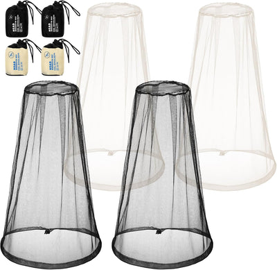 4 Mosquiteros Malla Protectora Exteriores Negro Beige