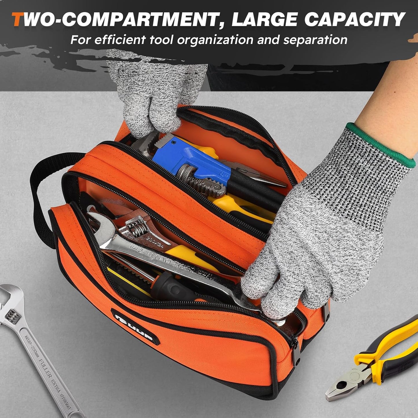 2 Pzas Bolsa Herramientas 10x12pulg Con Cremallera