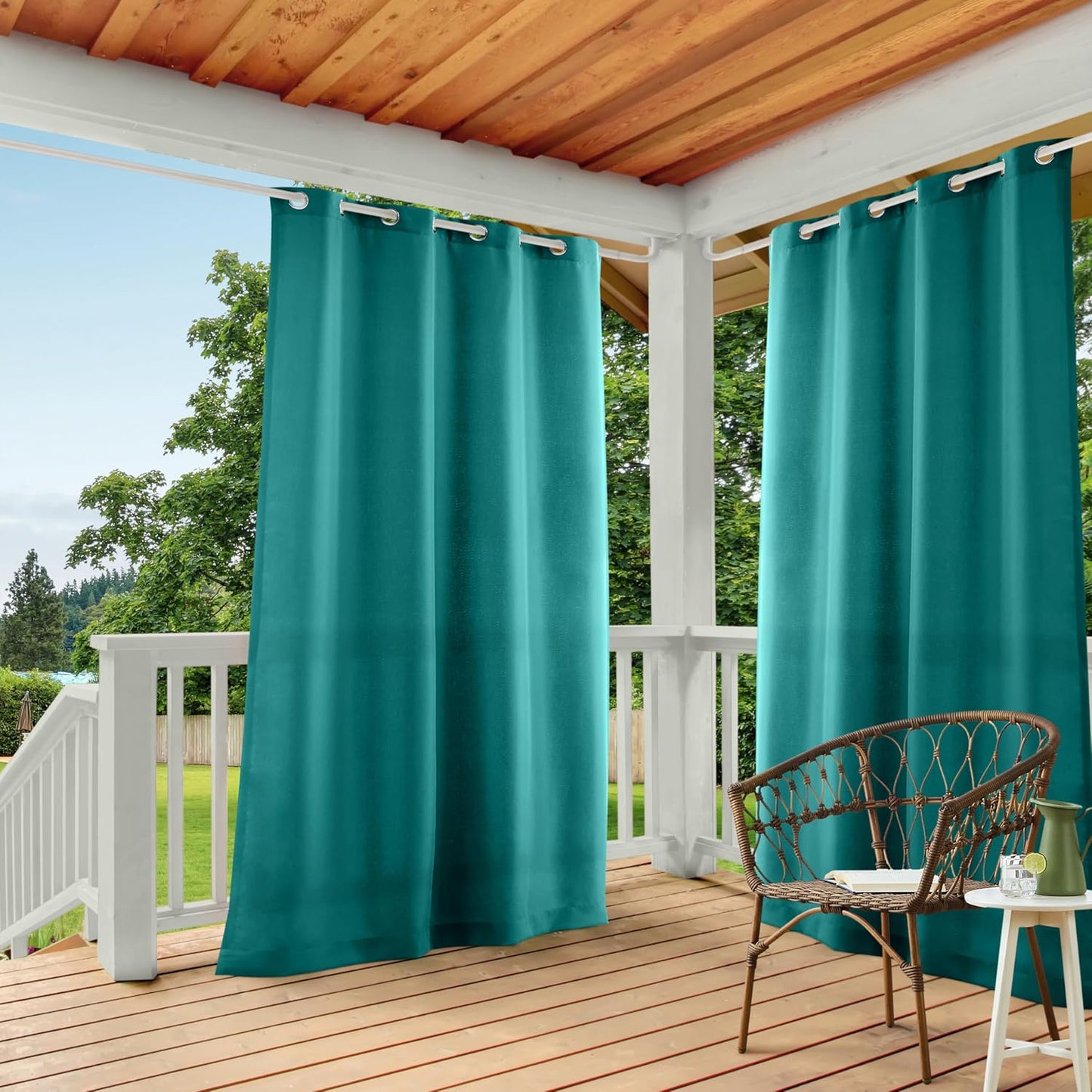 Cortinas pesadas 54x108" set 2 color verde