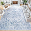 Alfombra área 8x10ft sala estar azul lavable antiderrap